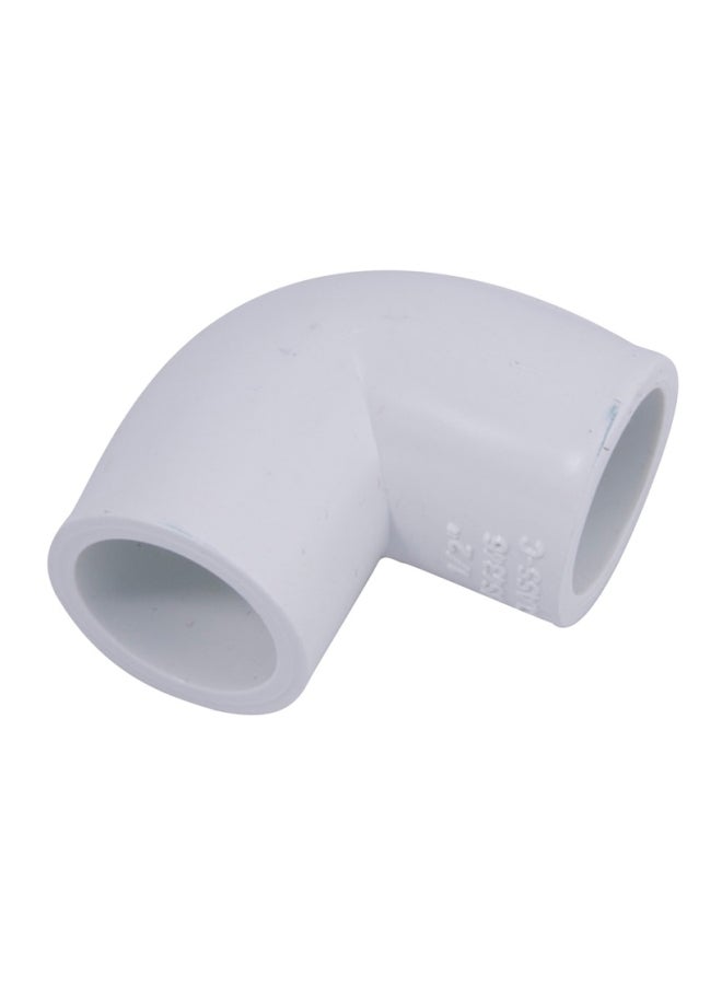 إم كاتس وصلة كوع أنبوب من كلوريد البولي فينيل أبيض 0.5بوصة