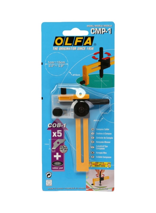 OLFA CMP 1 Compass Cutter With Blades Yellow/Black 