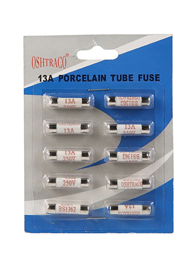 OSHTRACO 10-Piece Fuse Pack Clear/Silver 