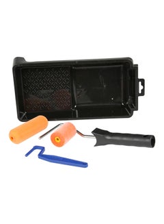 Roll Roy 5-Piece Lacquer Paint Roller Set Black/Orange/Blue 4inch 
