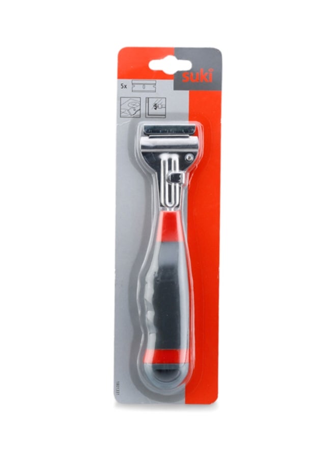 سوكي مكشطة بمقبض مزودة بشفرات فضي رمادي