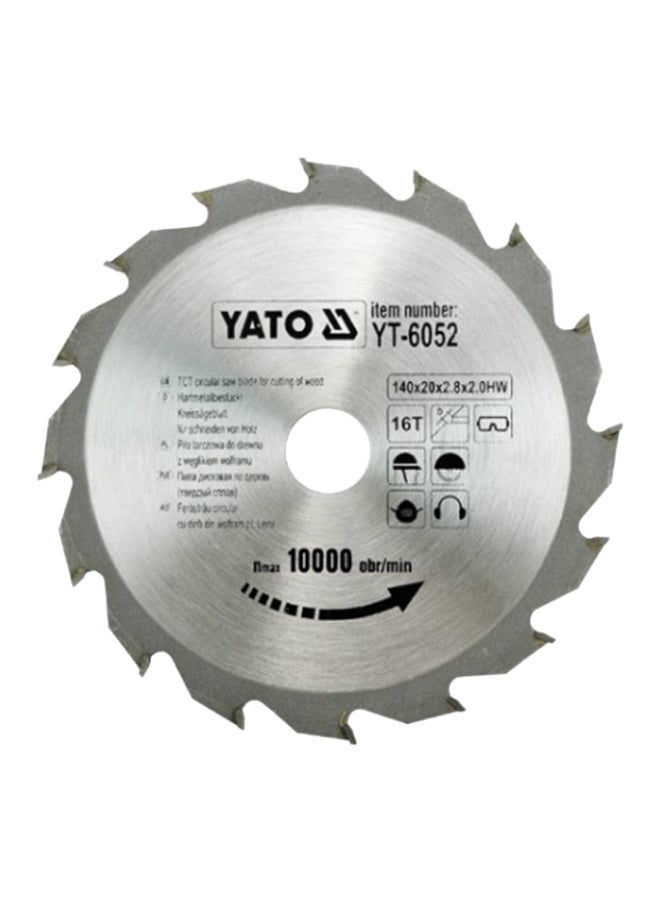 Yato Circular Saw Blade For Wood Silver 125x22x40mm