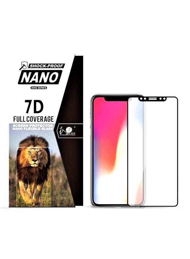 كينج ستور لاصقة حماية كاملة الشاشة سباعية الأبعاد من زجاج النانو لهاتف آيفون XS ماكس