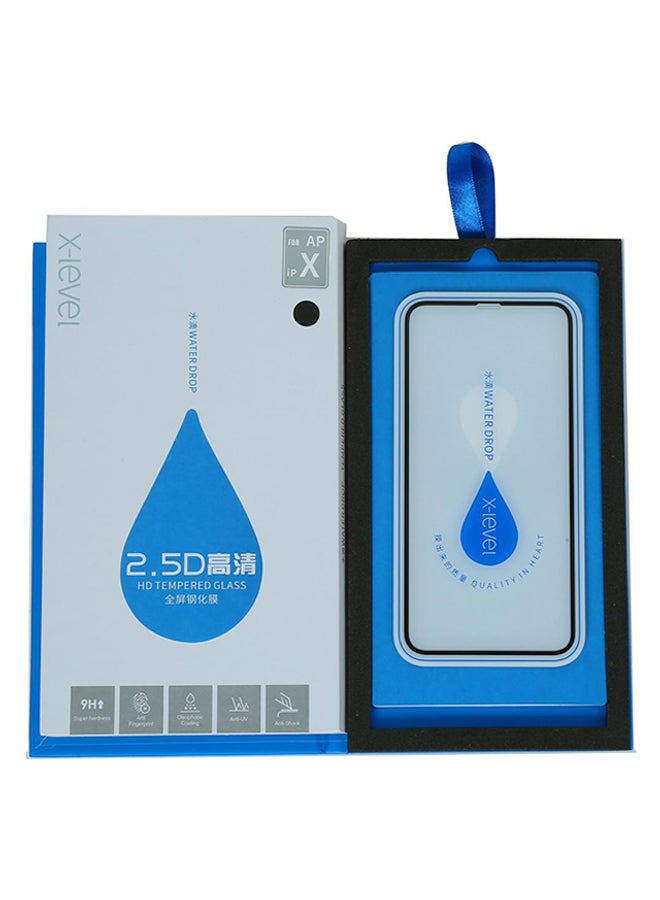 Kingstore 3D Tempered Glass Screen Protector For Apple iPhone X Clear/Black
