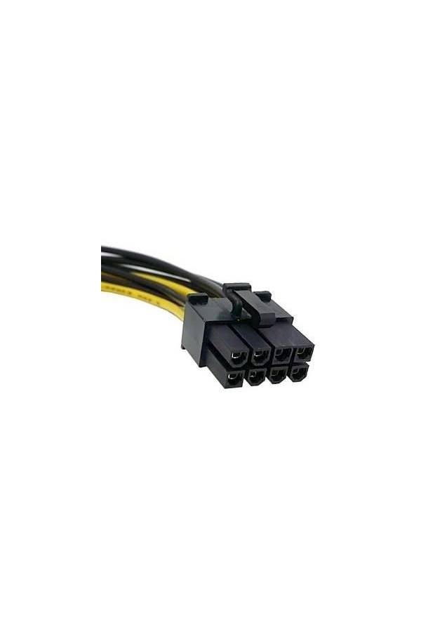 Dual Molex To 8 Pin Pcie Adapter White/Black/Yellow - Image 2