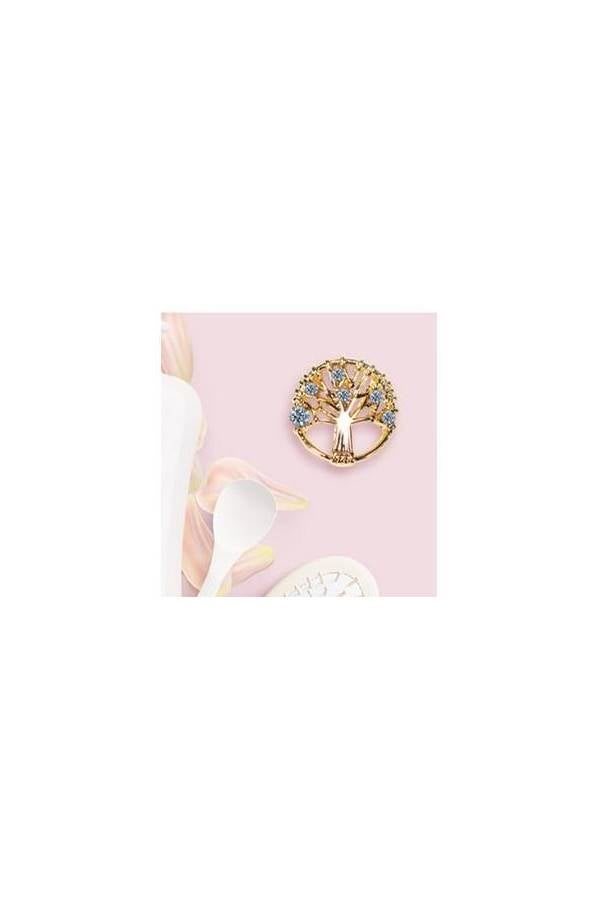 10-Piece Metal Drill Crystal Decorative Nail Art Set Golden/Clear - Image 2