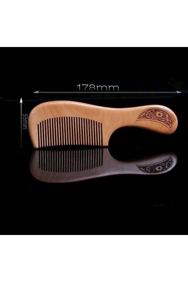 Wooden Hair Comb Brown - Image 3