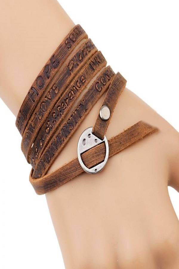 Leather Wrap Bracelet - Image 2