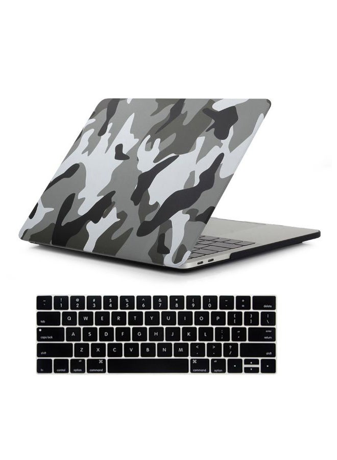 Generic - Protective Case Cover With Keyboard Skin For Apple MacBook Pro 15.4-Inch Camouflage Grey - Image 1