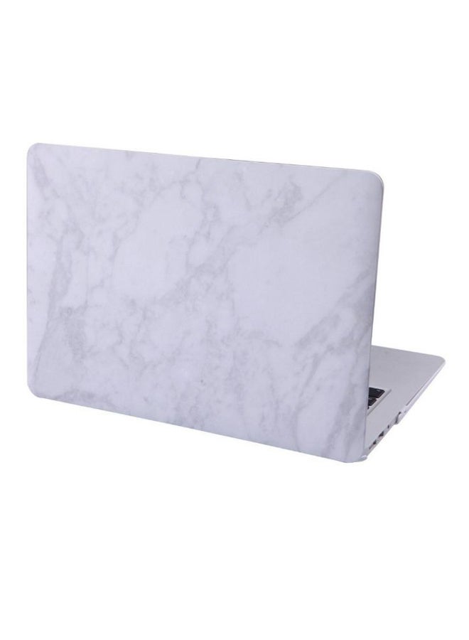 Marble Designer Hard Shell Case Cover For Apple Macbook 13-Inch White - Image 2