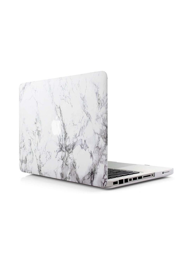 Hard Shell Case Cover For Apple MacBook Pro 13-Inch White Marble  - Image 1