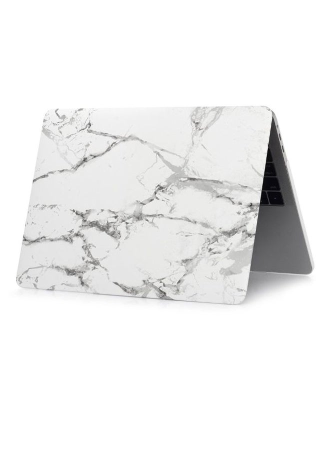 Protective Case Cover With Keyboard Skin For Apple MacBook Pro 13.3-Inch White Marble  - Image 2