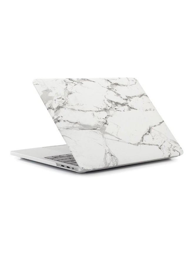 Protective Case Cover With Keyboard Skin For Apple MacBook Pro 13.3-Inch White Marble  - Image 3