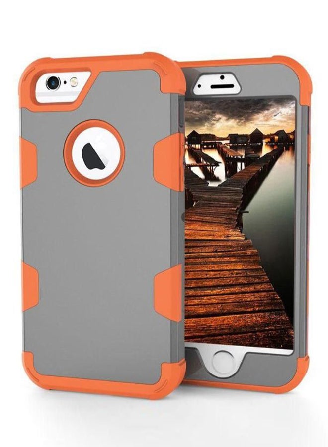 Rugged Hard Case Cover For Apple iPhone 7 Plus 5.5-Inch Grey/orange  - Image 2