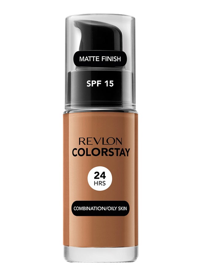 ريفلون كريم أساس سائل كلر ستاي بمعامل حماية من الشمس SPF15 ماهوجني