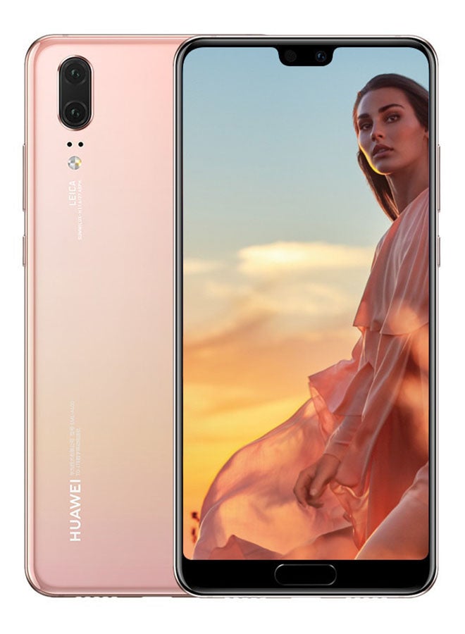هواوي - هاتف هواوي P20 بشريحتين وذاكرة داخلية 128 جيجابايت يدعم تقنية الجيل الرابع 4G LTE، لون وردي ذهبي - Image 1