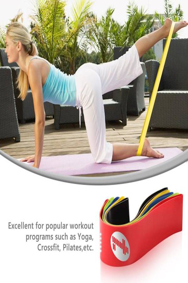 TOPLUS 5-Piece Resistance Loop Exercise Bands Set 12x12inch - Image 4