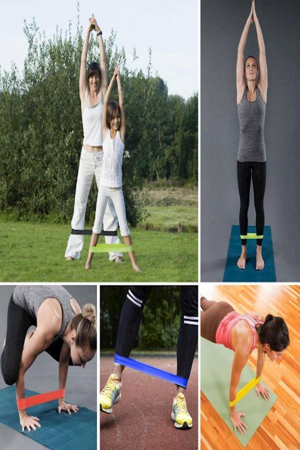 TOPLUS 5-Piece Resistance Loop Exercise Bands Set 12x12inch - Image 5