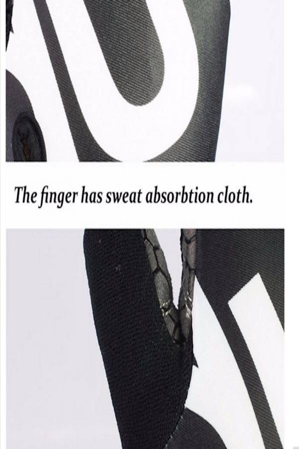 بودون قفازات نصف اصبع اللياقة البدنية - L , اسود - Image 2