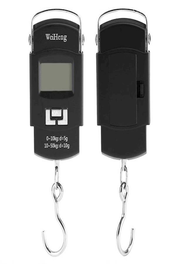 WeiHeng Digital Hanging Hook Scale LCD Electronic Pocket Luggage Weighing Black - Image 1