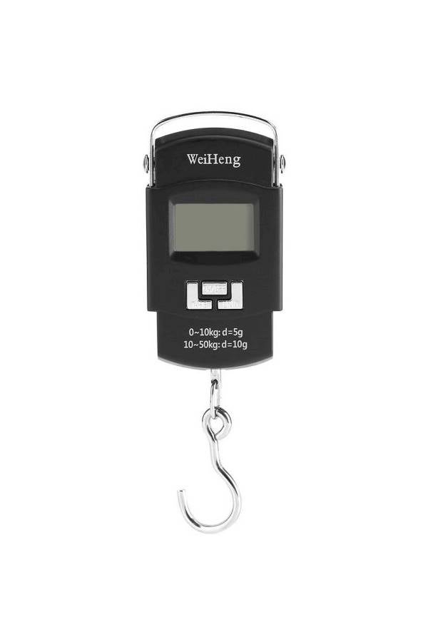 WeiHeng Digital Hanging Hook Scale LCD Electronic Pocket Luggage Weighing Black - Image 2