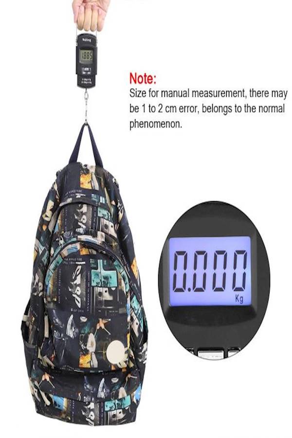 WeiHeng Digital Hanging Hook Scale LCD Electronic Pocket Luggage Weighing Black - Image 4