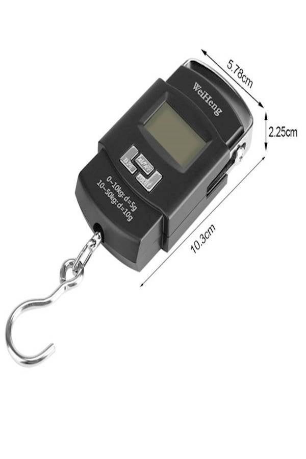WeiHeng Digital Hanging Hook Scale LCD Electronic Pocket Luggage Weighing Black - Image 5