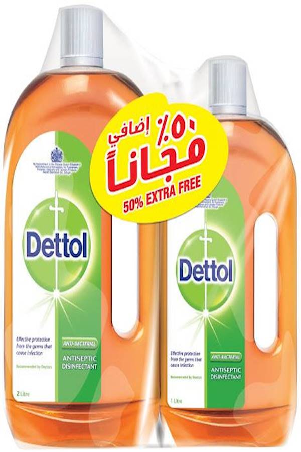 Dettol Anti-Bacterial Antiseptic Disinfectant Pack of 2 2 + 1Liters 