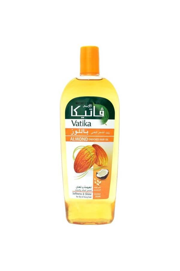 VATIKA Naturals Almond Enriched Hair Oil 180 ml + 10% OFF| Coconut & Sesame | Softens & Shines Dry & Frizzy Hair Multicolour 180ml 