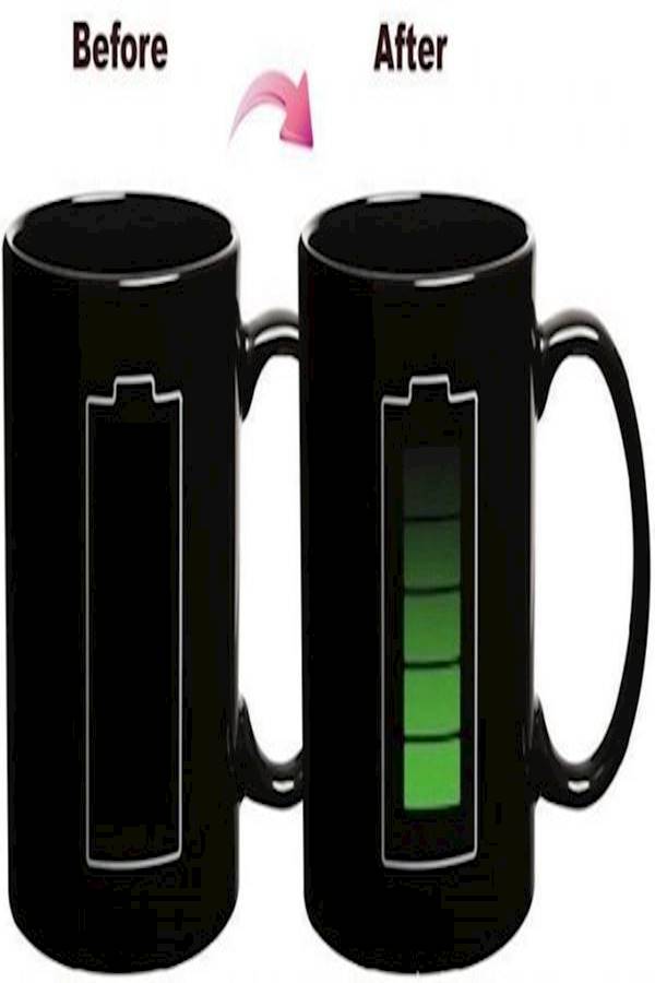 Magic Battery Tea Water Hot Cold Heat Sensitive Color Changing Mug Cup Funny Battery - Image 2