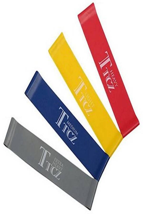 ttcz 4-Piece Resistance Fitness Exercise Bands 19.68x1.97x0.018inch - Image 5