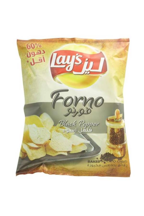 ليز - رقائق بطاطس فورنو مخبوزة بالفلفل الأسود، 43 جم - Image 1