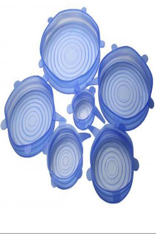 Generic Silicone Stretch Fresh Food Cover Stretch Lids, 6-Pack of Various Sizes  - Image 1