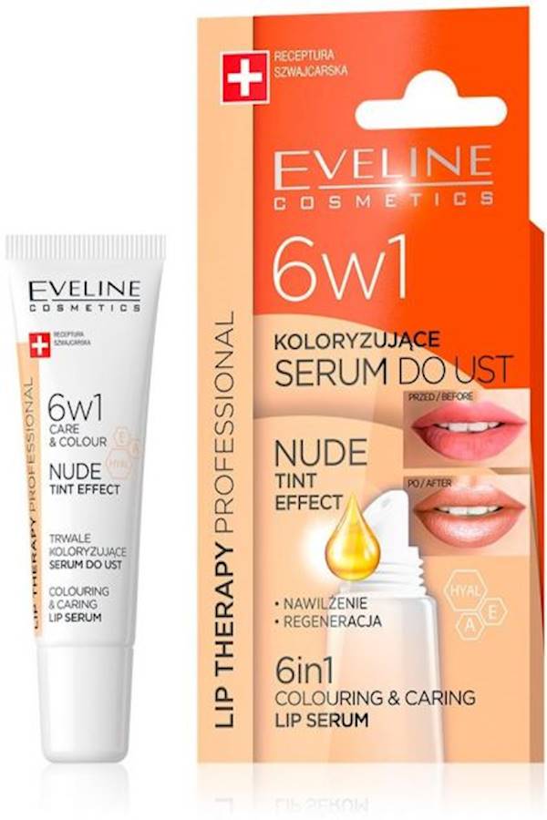 EVELINE COSMETICS 6-In-1 Care And Colour Lip Serum Nude  - Image 1