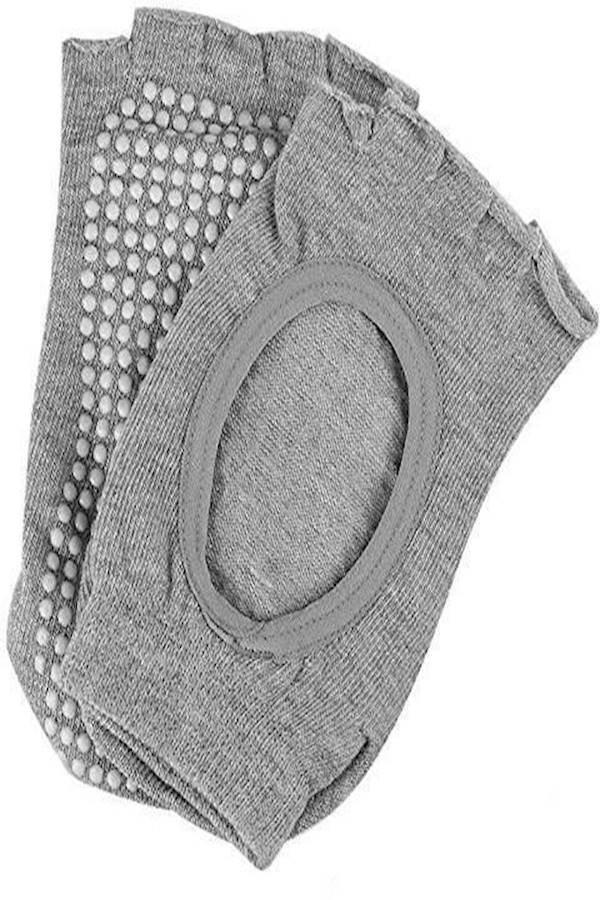 UBOYLI Non slip Yoga socks half toe grip anti skid cotton socks - Image 1