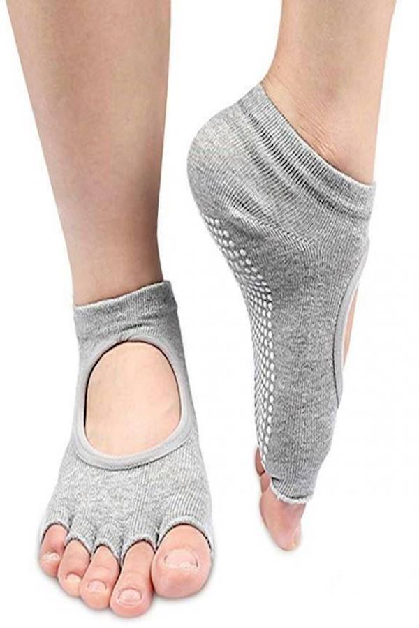 UBOYLI Non slip Yoga socks half toe grip anti skid cotton socks - Image 2