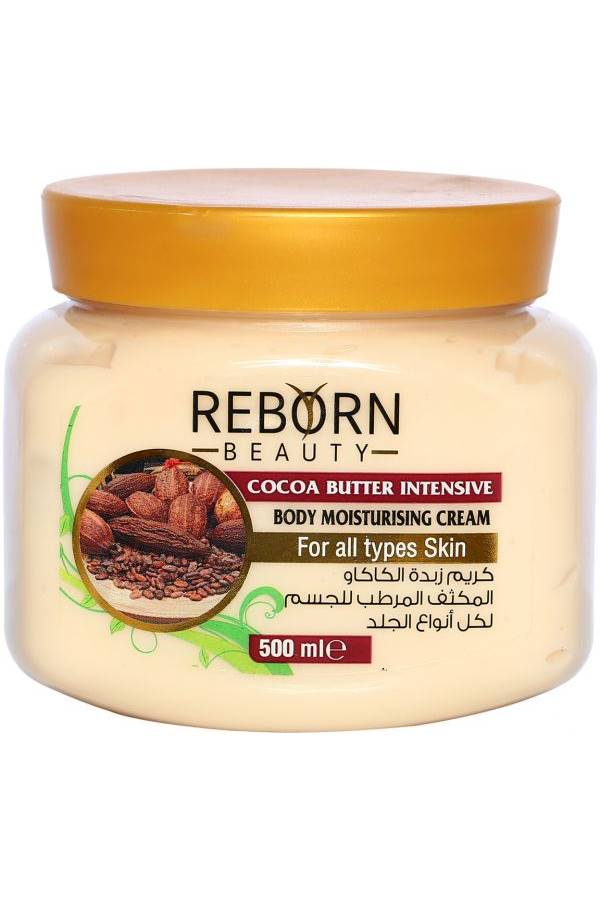 REBORN Cocoa Butter Intensive Body Moisturising Cream, 500 ml 500ml - Image 1