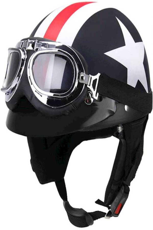 Generic Harley Motorcycle Electric Half Helmet Sun UV Protection Hard Hat - Image 1
