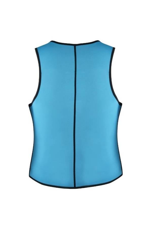 Queenral - Colombian Waist Training Corset For Men In Color And Size L Blue - Image 1