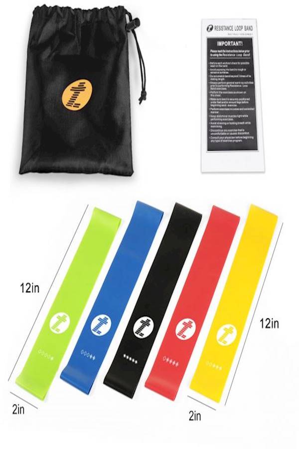 TOPLUS - 5-Piece Workout Bands With Storage Bag - Image 1