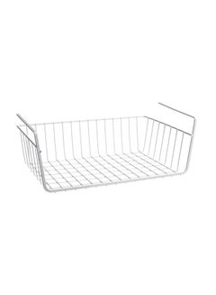 wilko Hanging Wire Shelf Rack Silver 40x26cm 