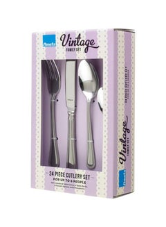 Amefa 24-Piece Vintage Bead Cutlery Set Silver 