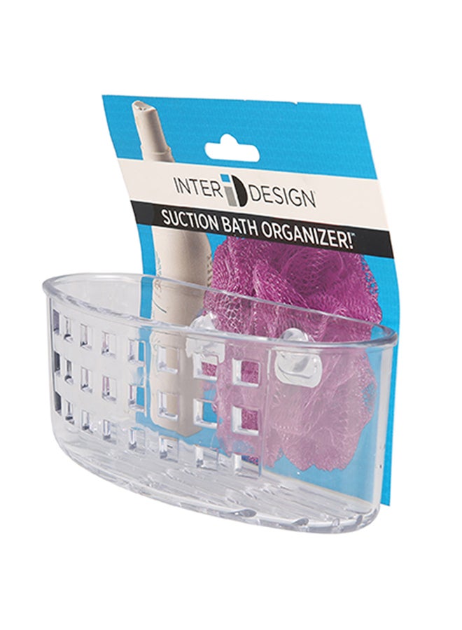 إنترديزاين منظم لأدوات الحمام مزوّد بأداة امتصاص للتثبيت على الحائط شفاف - Image 2