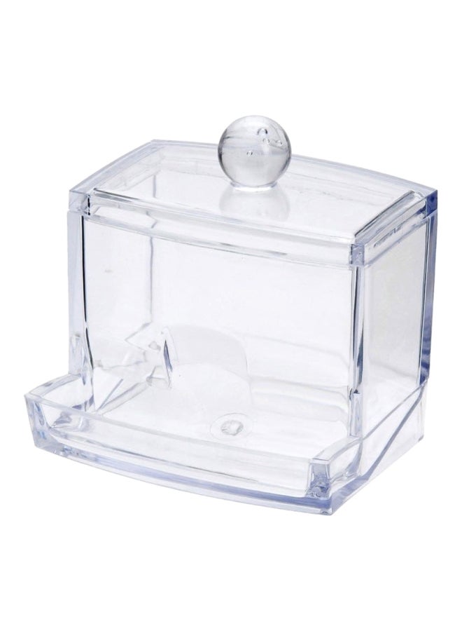 ELEGANZA Cotton Buds Storage Box Clear 9*8.8*7.7cm 