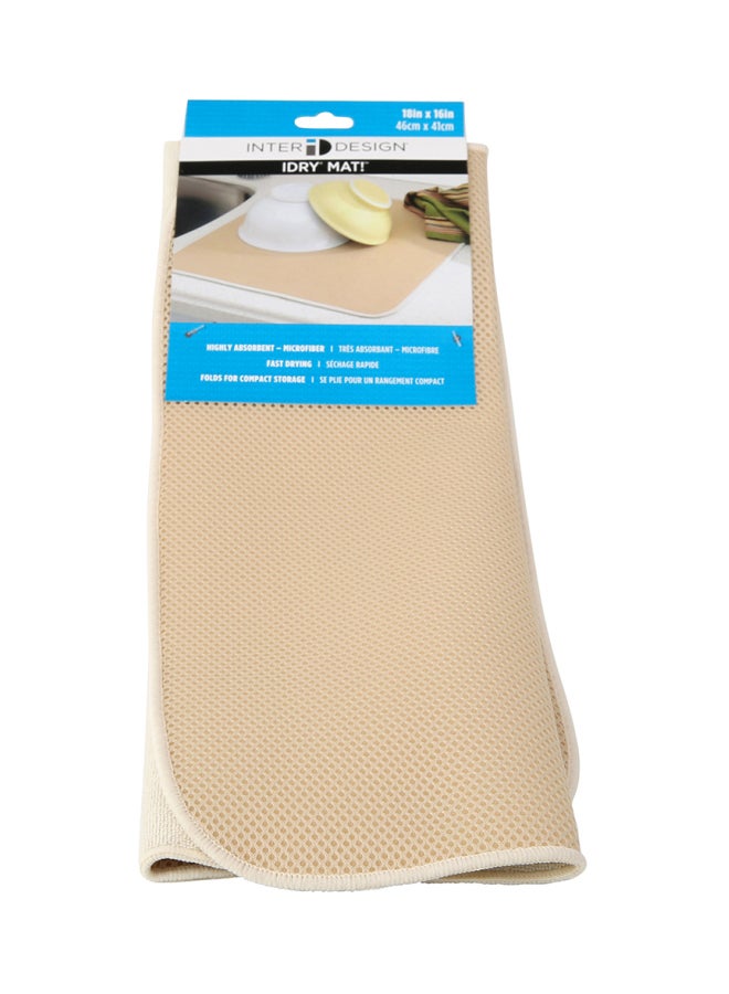 InterDesign Idry Drying Mat Wheat/Ivory 46x41cm 