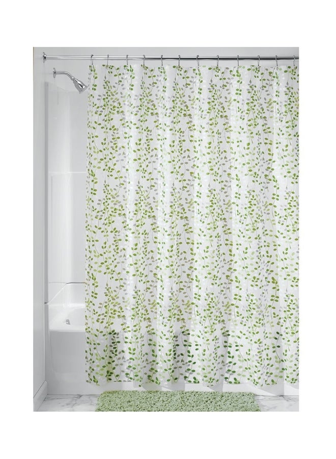 InterDesign Shower Curtain White/Vine Green 72x72inch 