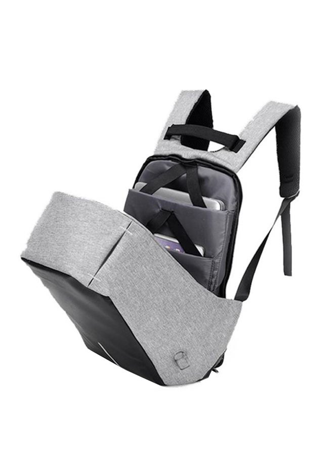 Waterproof Backpack With USB Charging Black/Grey - Image 1