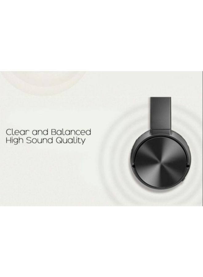 Extra Bass Foldable Bluetooth Stereo Headset With Mic Black - Image 3