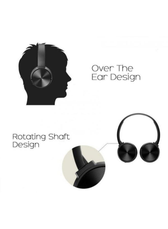 Extra Bass Foldable Bluetooth Stereo Headset With Mic Black - Image 4