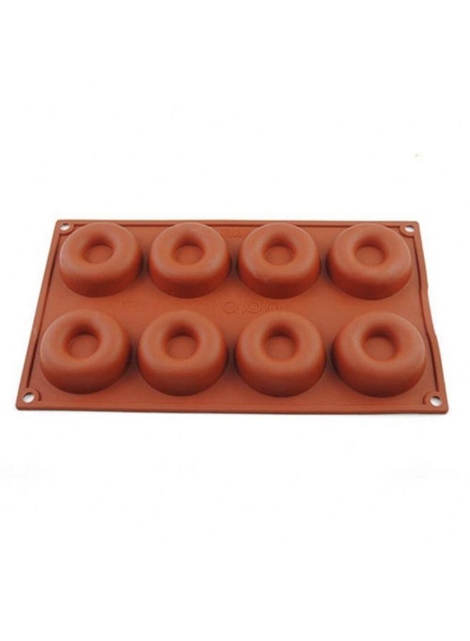 Bluelans Silicone Donut Muffin Chocolate Cupcake Baking Mould Brown 29.6 x 17.3 x 2centimeter  - Image 2